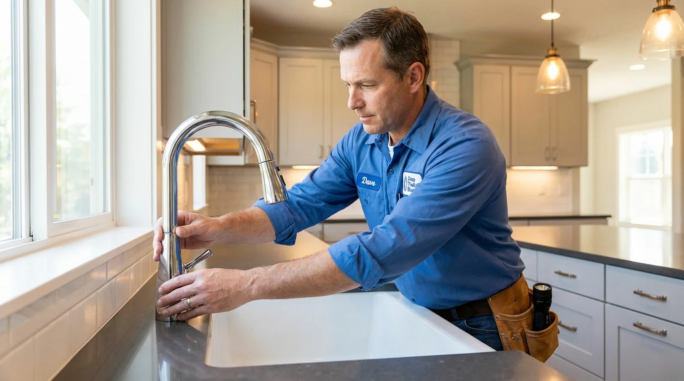 Kitchen faucet installation by Johns Plumbing LLC in Red Hook