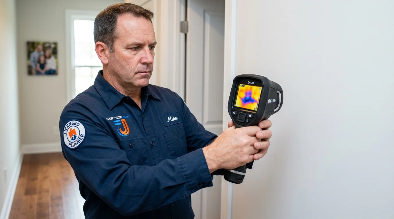 Thermal imaging leak detection by Johns Plumbing LLC in Red Hook